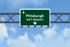 Pittsburgh,Usa,Airport,Highway,Sign,3d,Illustration