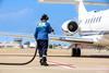 Sustainable,Aviation,Fuel,(saf).,Technician,Refueling,Private,Jet,With,Saf