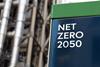 Net,Zero,2050,On,A,Sign,In,Front,Of,An