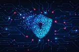 Cyber,Security,Destroyed.shield,Destroyed,On,Electric,Circuits,Network,Dark,Blue.cyber