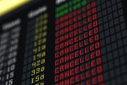 Flights,Canceled,Or,Delayed,On,Information,Board,Terrorism,Threat,At