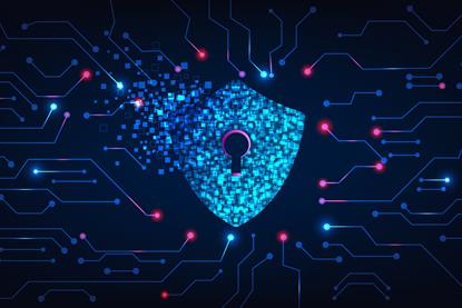 Cyber,Security,Destroyed.shield,Destroyed,On,Electric,Circuits,Network,Dark,Blue.cyber