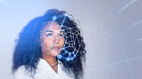 Businesswoman,Portrait,And,Digital,Biometric,Scanning.,Face,Detection,And
