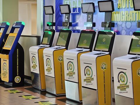 Automated immigration kiosks at Sangster International Airport