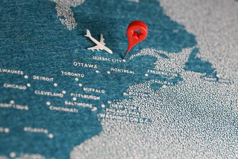 Travel,Felt,Painted,Map,Witn,Pin,,Canada