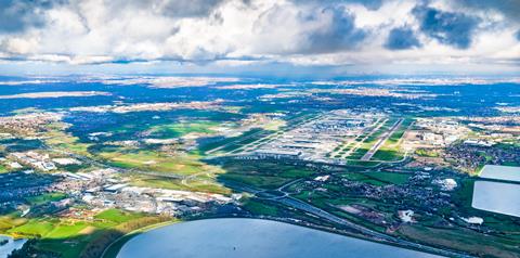 Aerial,View,Of,Heathrow,Airport,In,London,,England