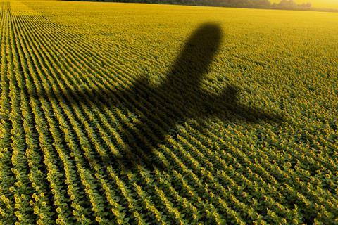 Shadow,Of,The,Plane,On,The,Agricultural,Field.,Concept,Of