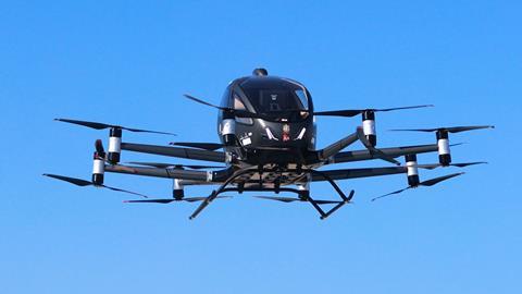 EHang Passenger eVTOL Test Flight in Abu Dhabi 1