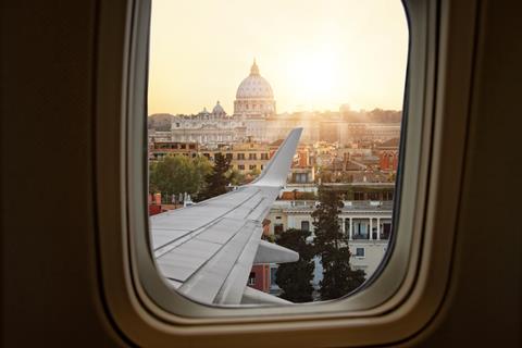 View,Of,Rome,From,The,Plane,Window