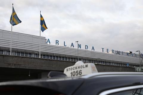 Arlanda,,Sweden-,24,October,2021:,Taxi,Cars,Outside,Terminal,5