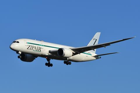 Chiba,,Japan,-,October,29,,2021:zipair,Boeing,B787-8,Dreamliner,(ja822j)