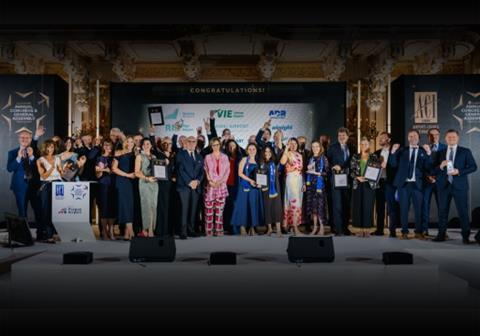 people winning an award