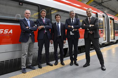 Da sinistra Pierluigi Di Palma, Luigi Corradi, il vice ministro infrastrutture e trasporti Galeazzo Bignami, Fabio Lazzerini, Marco Troncone (2)