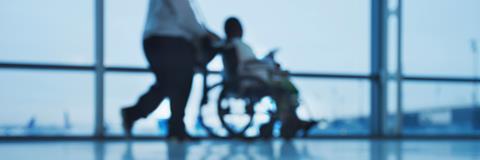 Hospital,Banner,Panoramic,Background,Blurry,Medical,Concept,People,Walking,With