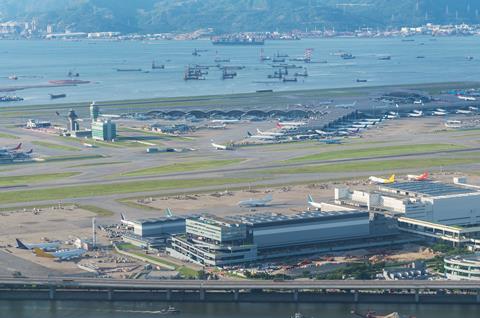 Aerial,View,Of,Hong,Kong,International,Airport