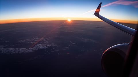 Image of an aeroplane in the sky