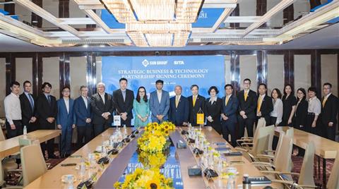 Sun Group and SITA partnership signing ceremony for Phu Quoc International Airport digital transformation and self service technology rollout
