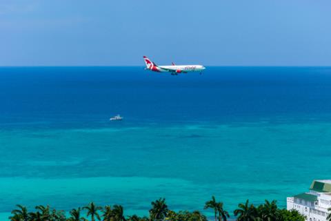 Montego,Bay,,Jamaica,-,March,27,2015:,Air,Canada,Aircraft