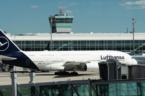Munich,,Germany,-,April,27,,2024:,Airbus,A380,Of,Lufthansa