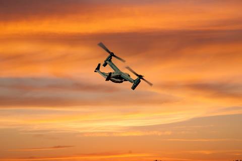 The,Osprey,Flying,At,The,The,Oregon,International,Air,Show.
