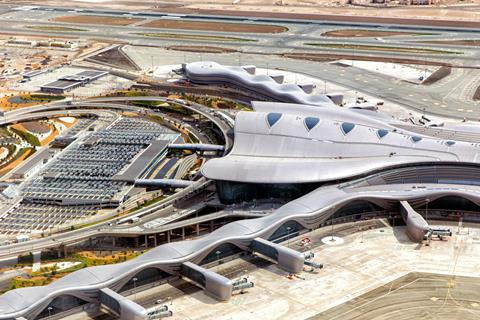 Aerial,View,Of,International,Airport,Abu,Dhabi.,United,Arab,Emirates