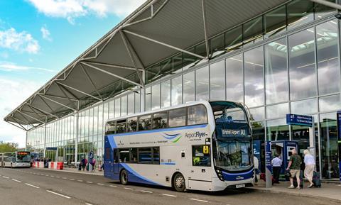 Bristol,,England,-,August,2019:,Airport,Flyer,Bus,At,A