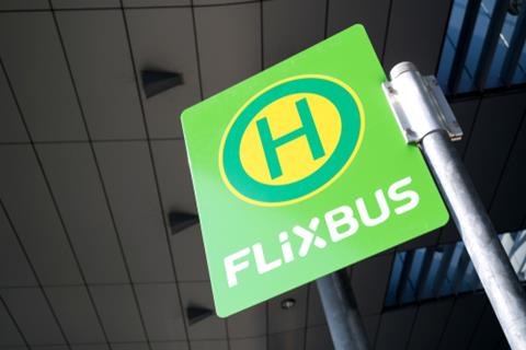 Greven,,Germany,-,April,7,,2019:,Flixbus,Bus,Stop,At
