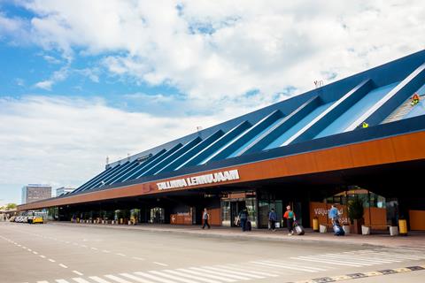 Tallinn,harju/estonia-13jul2019:,Mainentrance,Of,Tallinn,Airport,(,Iata:,Tll,,Icao:,Eetn)