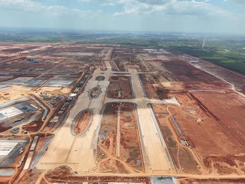 Aerial,View,Of,The,Airport,Under,Construction,In,March,2025,
