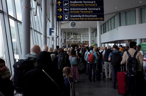 Stockholm-arlanda,,Sweden,-,June,13,2022:,Crowd,Of,People,And