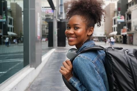 African,American,College,Student,In,City,,Scholarships,To,Study,Abroad,